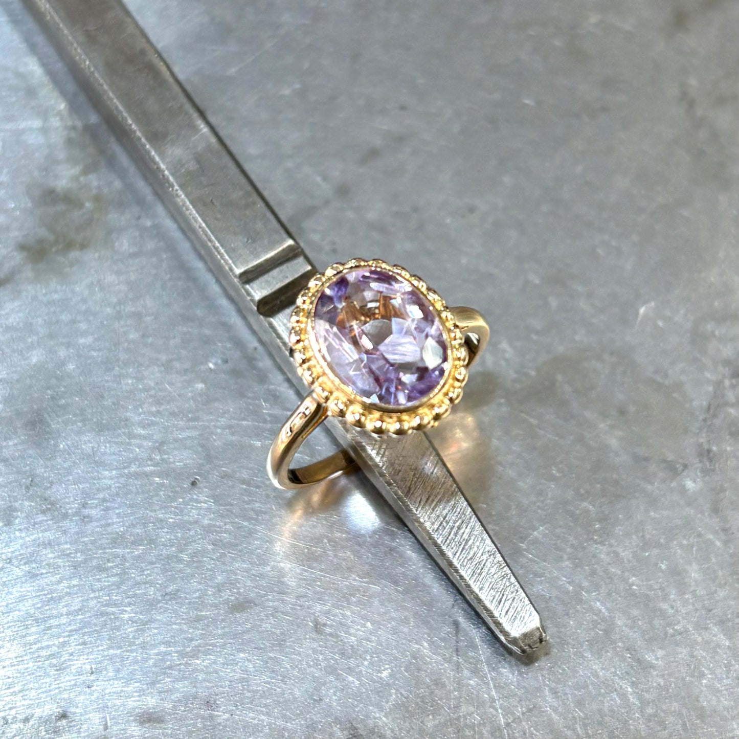 Bague Vintage - Or Jaune 750 & Améthyste