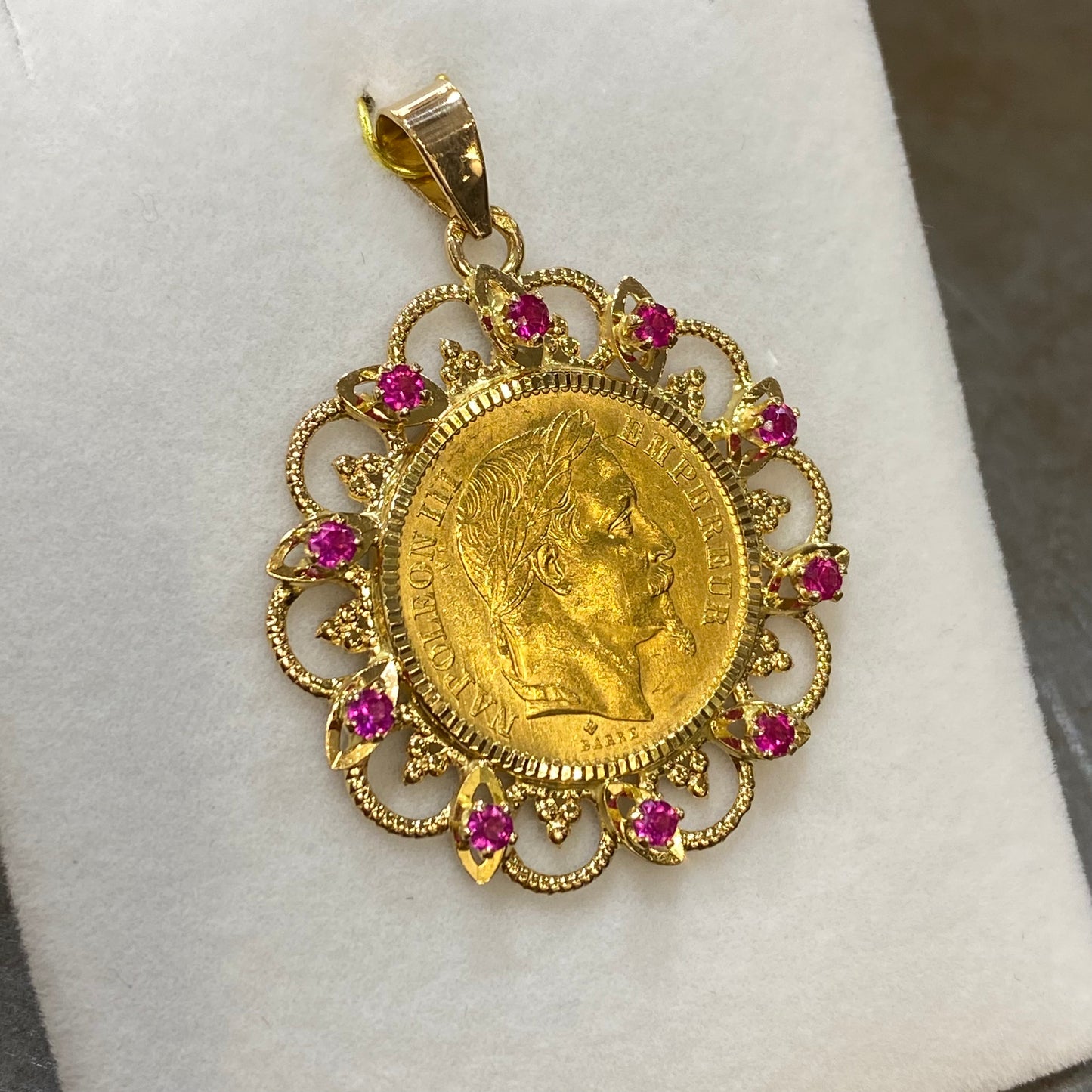 Pendentif Pièce - Or Jaune 750 & Pièce Or 20 Francs Napoléon