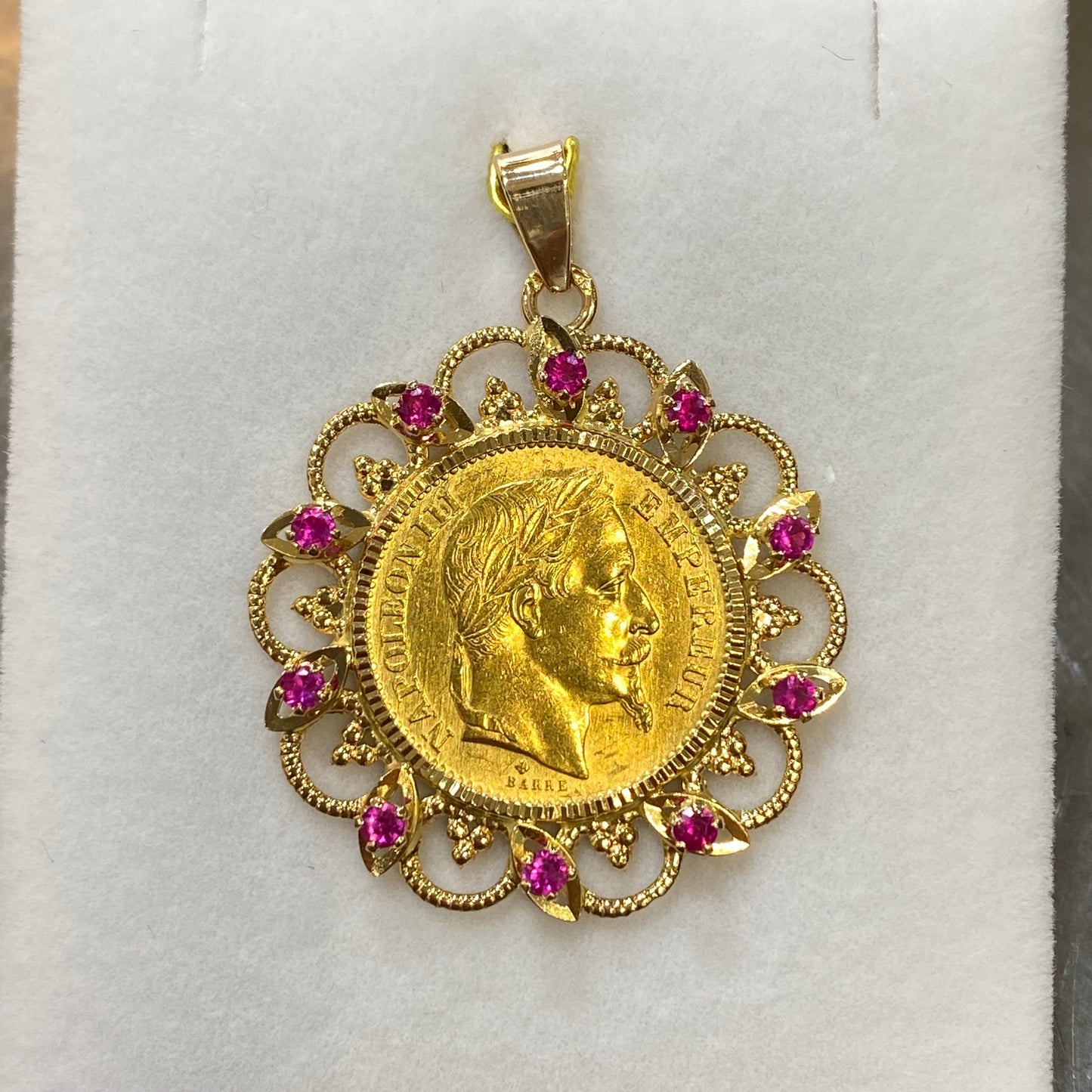 Pendentif Pièce - Or Jaune 750 & Pièce Or 20 Francs Napoléon