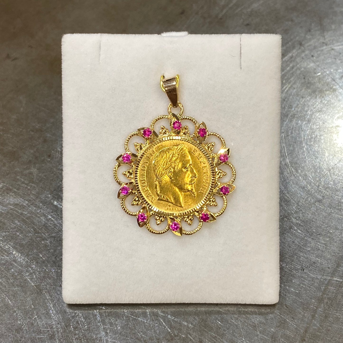 Pendentif Pièce - Or Jaune 750 & Pièce Or 20 Francs Napoléon