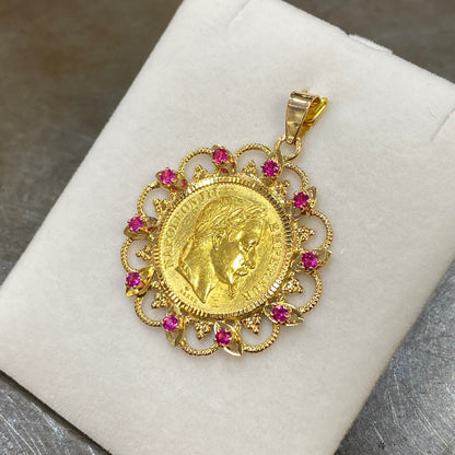 Pendentif Pièce - Or Jaune 750 & Pièce Or 20 Francs Napoléon