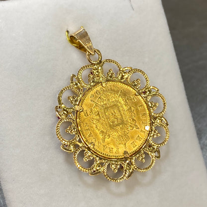 Pendentif Pièce - Or Jaune 750 & Pièce Or 20 Francs Napoléon