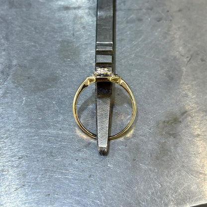 Bague Vintage Art Déco - Or Jaune 750 & Saphirs