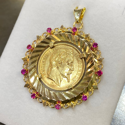 Pendentif Pièce - Or Jaune 750 & Pièce Or 20 Francs Napoléon