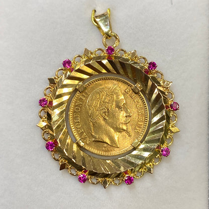 Pendentif Pièce - Or Jaune 750 & Pièce Or 20 Francs Napoléon