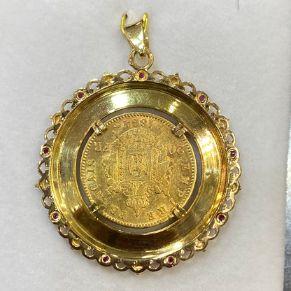 Pendentif Pièce - Or Jaune 750 & Pièce Or 20 Francs Napoléon