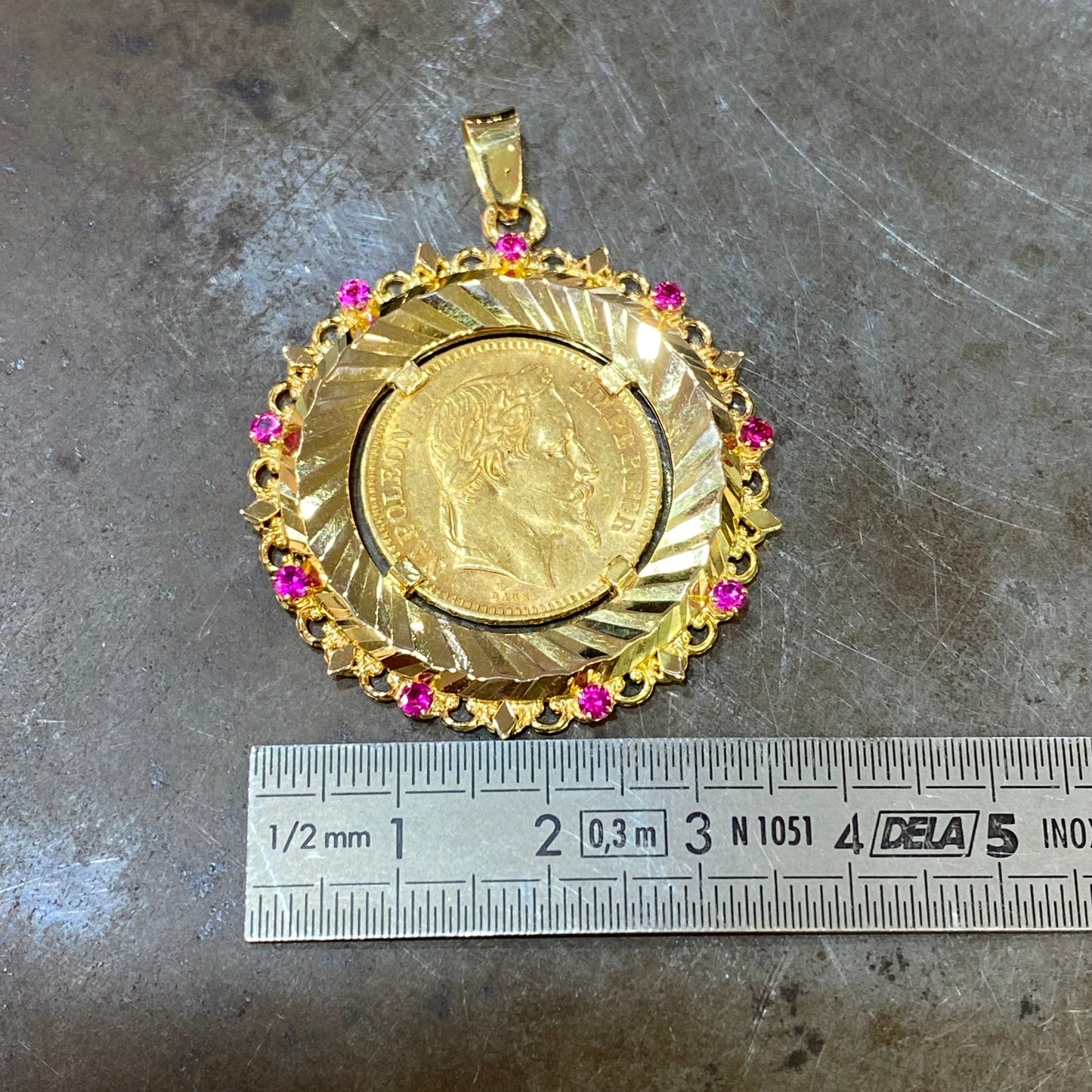 Pendentif Pièce - Or Jaune 750 & Pièce Or 20 Francs Napoléon