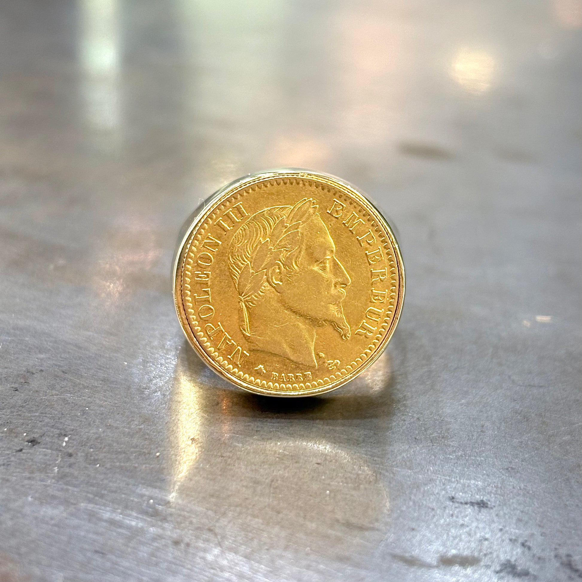 Bague Pièce - Or Jaune 750 & Pièce 10 Francs Napoléon