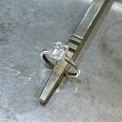 Bague Aigue-Marine - Or Blanc 750 & Aigue-Marine