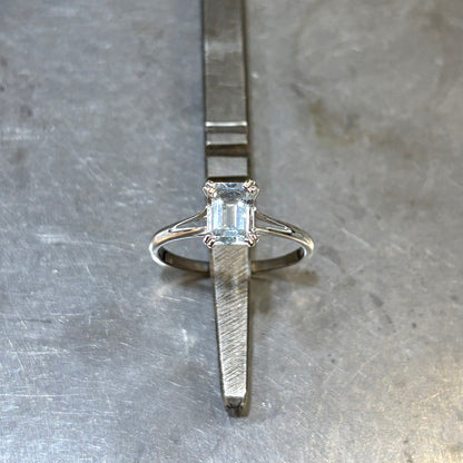 Bague Aigue-Marine - Or Blanc 750 & Aigue-Marine