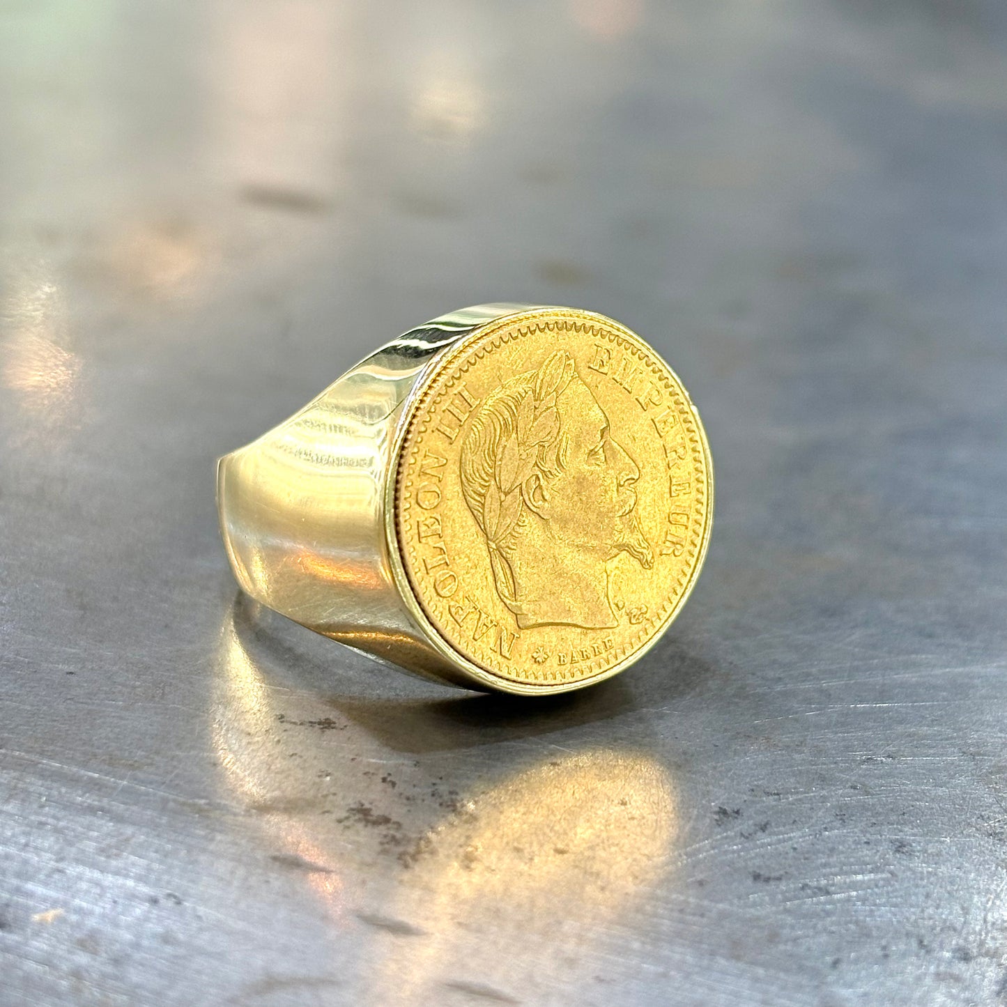 Bague Pièce - Or Jaune 750 & Pièce 10 Francs Napoléon