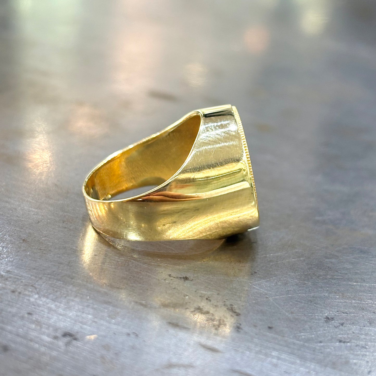 Bague Pièce - Or Jaune 750 & Pièce 10 Francs Marianne Coq