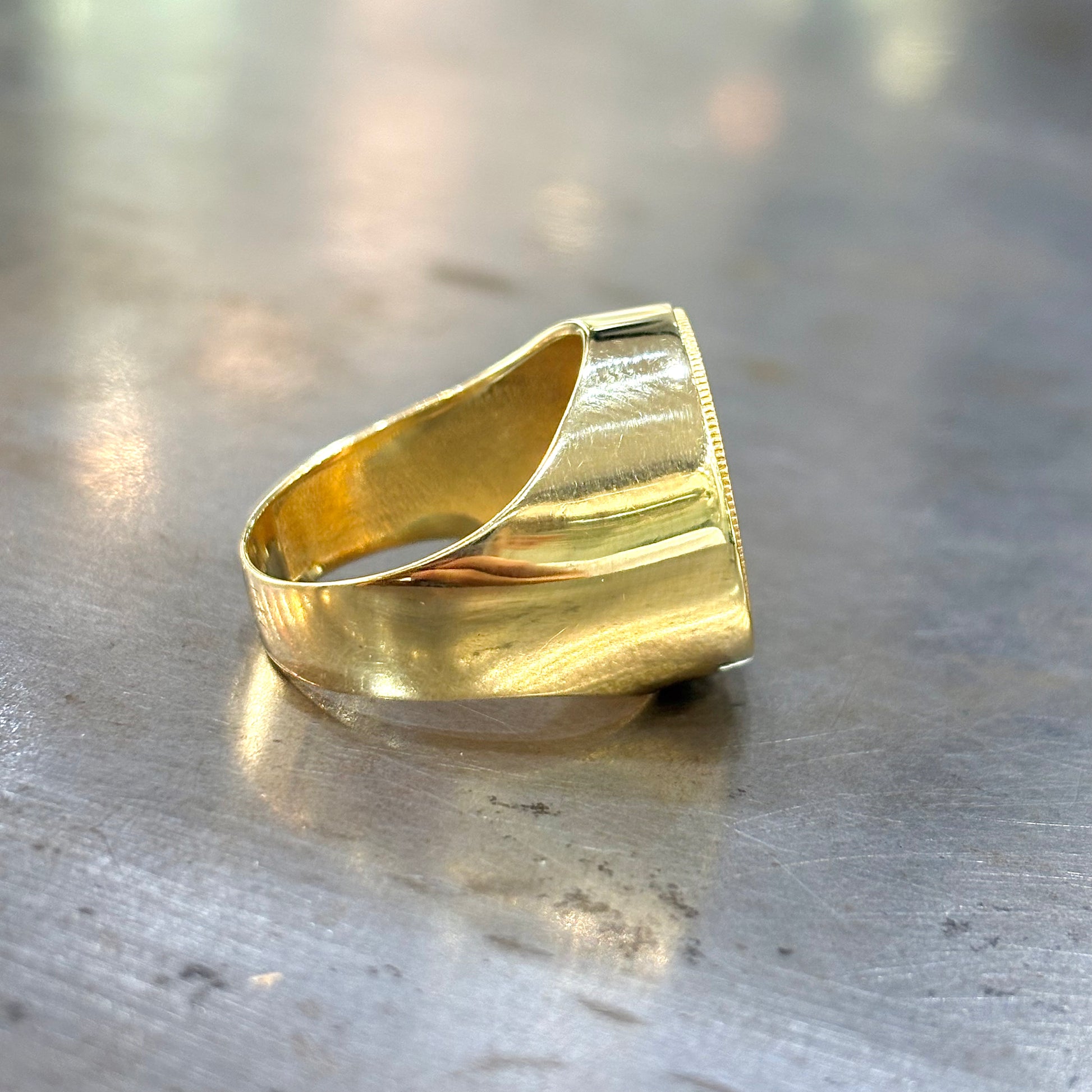 Bague Pièce - Or Jaune 750 & Pièce 10 Francs Marianne Coq