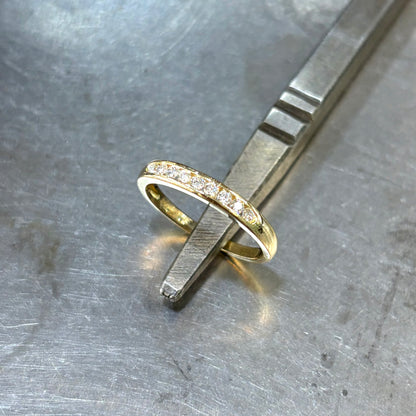 Bague Alliance - Or Jaune 750 & Diamants