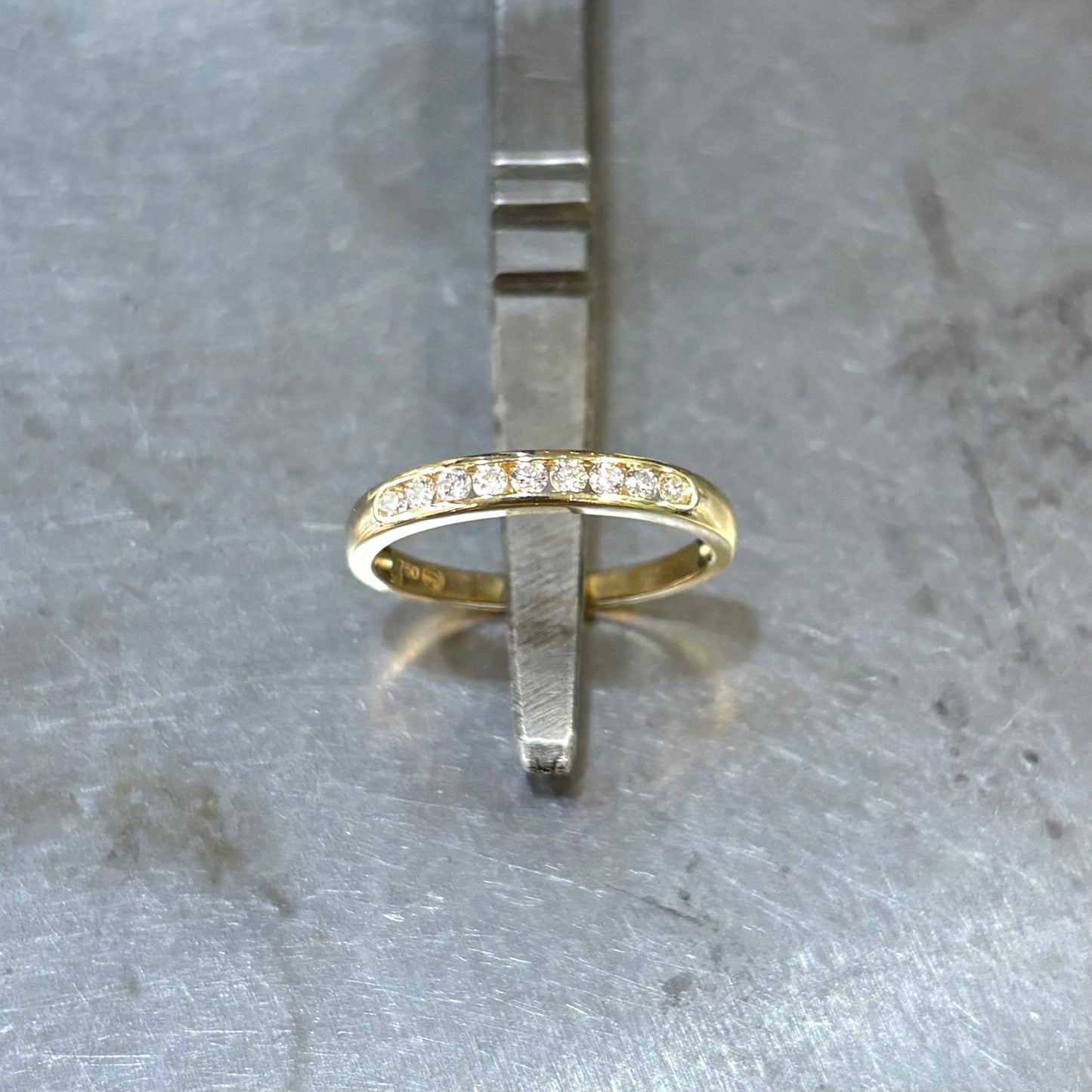 Bague Alliance - Or Jaune 750 & Diamants