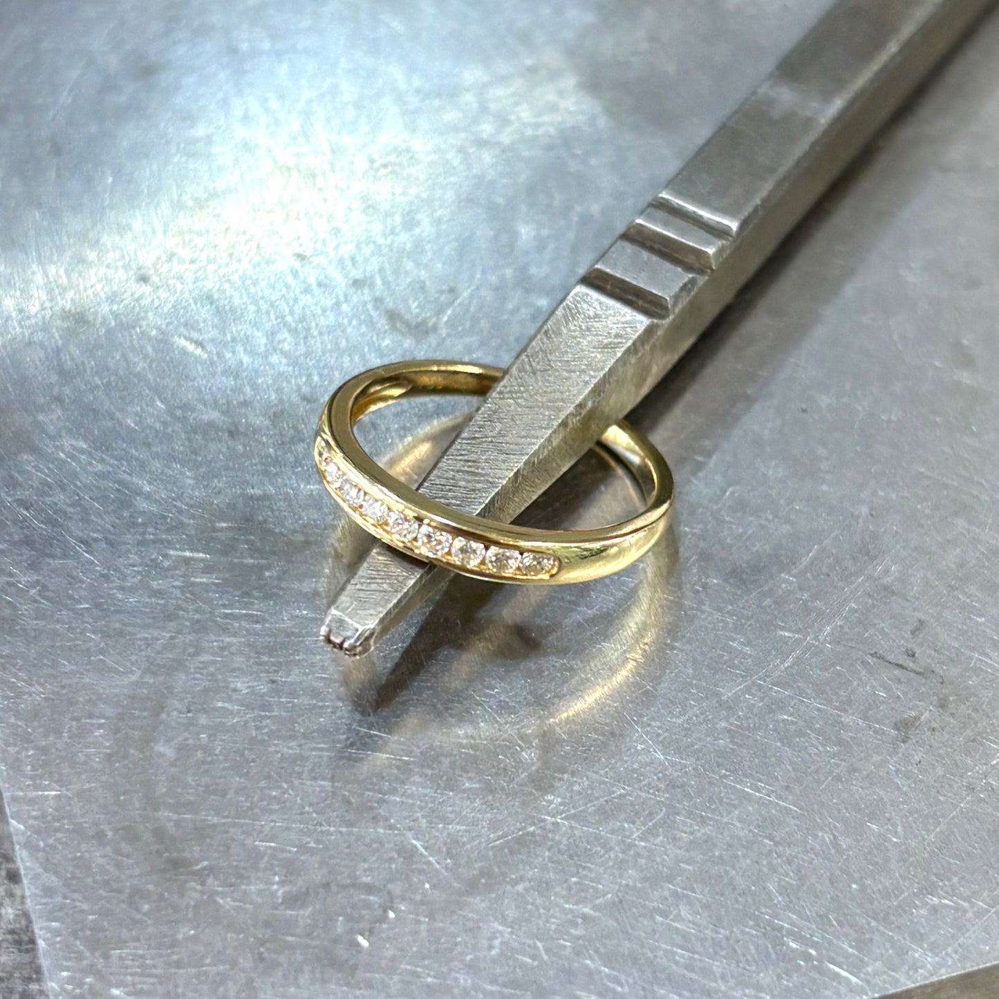 Bague Alliance - Or Jaune 750 & Diamants