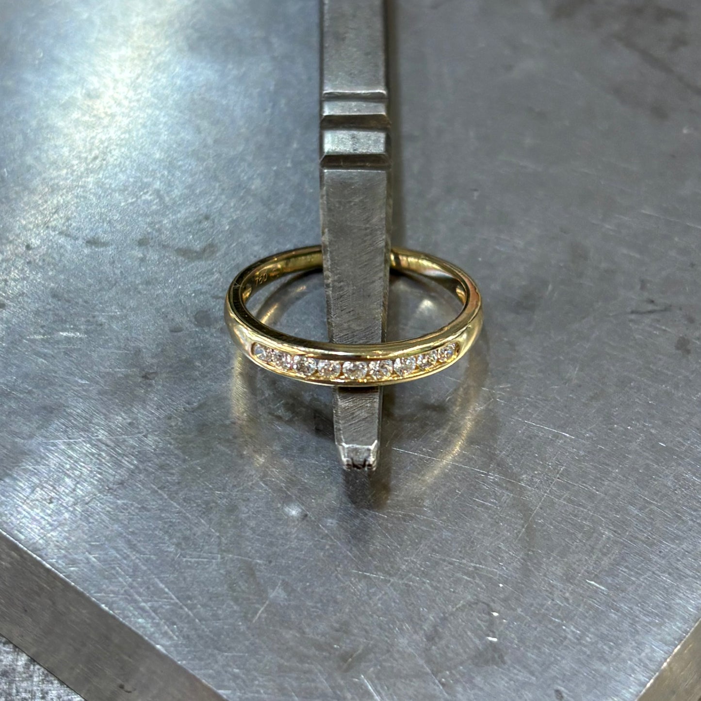 Bague Alliance - Or Jaune 750 & Diamants