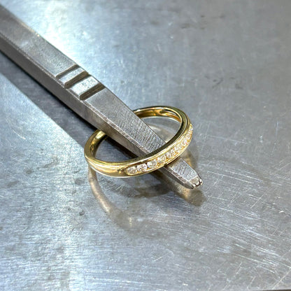 Bague Alliance - Or Jaune 750 & Diamants