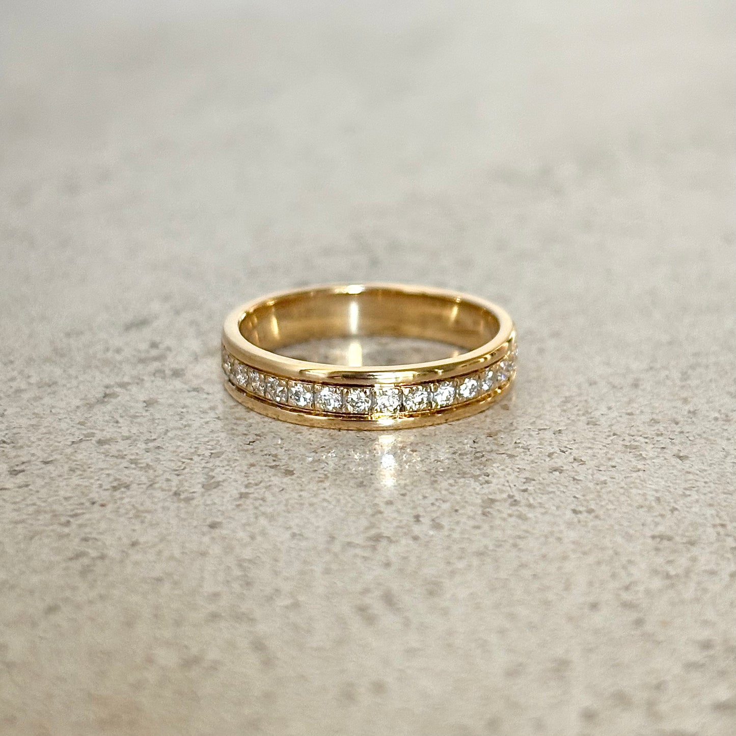 Bague Alliance - Or Jaune 750 & Diamants