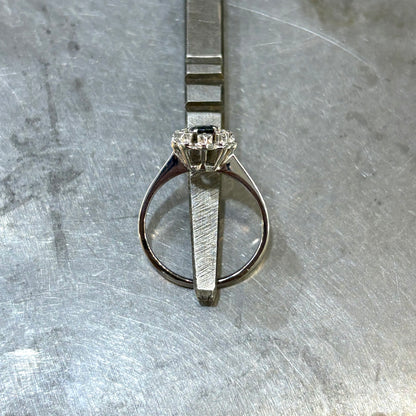 Bague Marguerite - Or Blanc 750 Saphir & Diamants