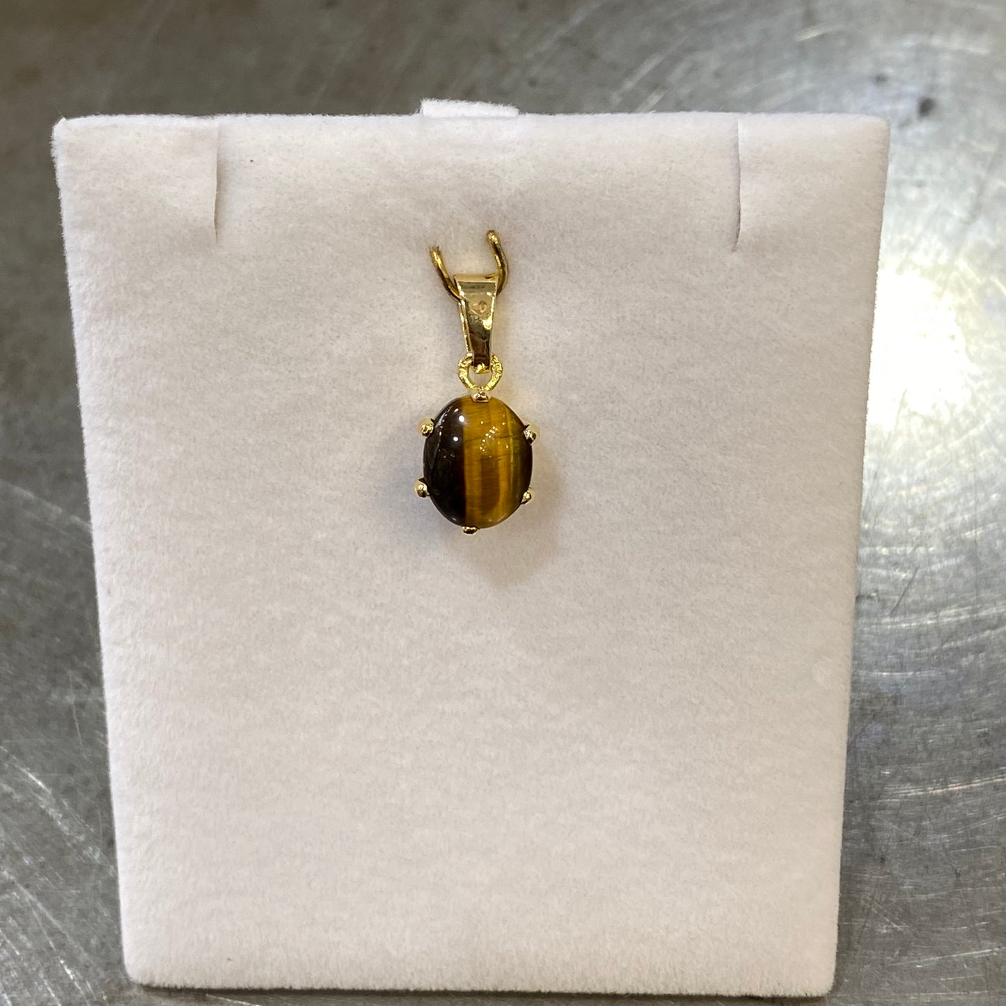 Pendentif - Or Jaune 750 & Oeil de Tigre