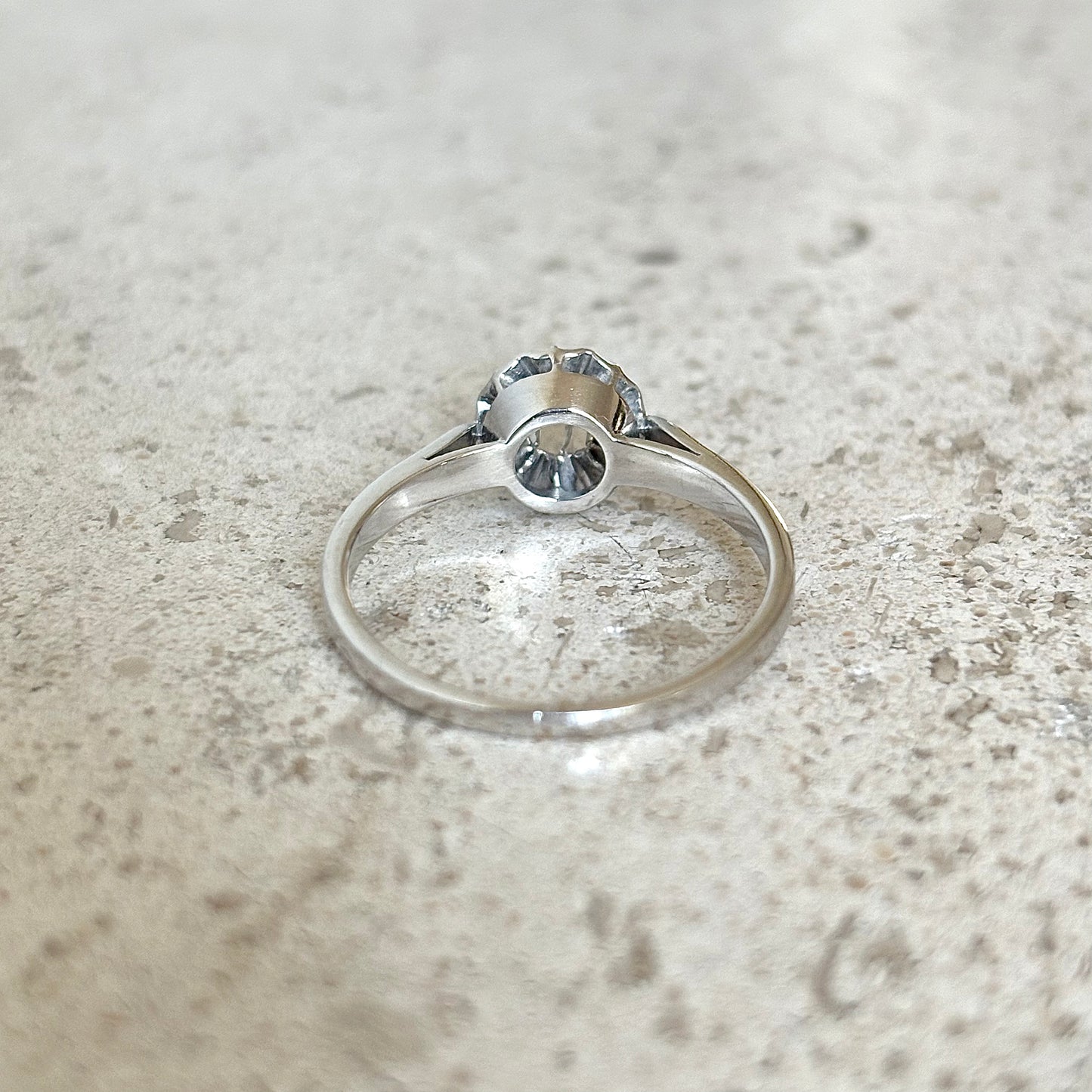 Bague Solitaire Vintage - Or Blanc 750 & Diamant