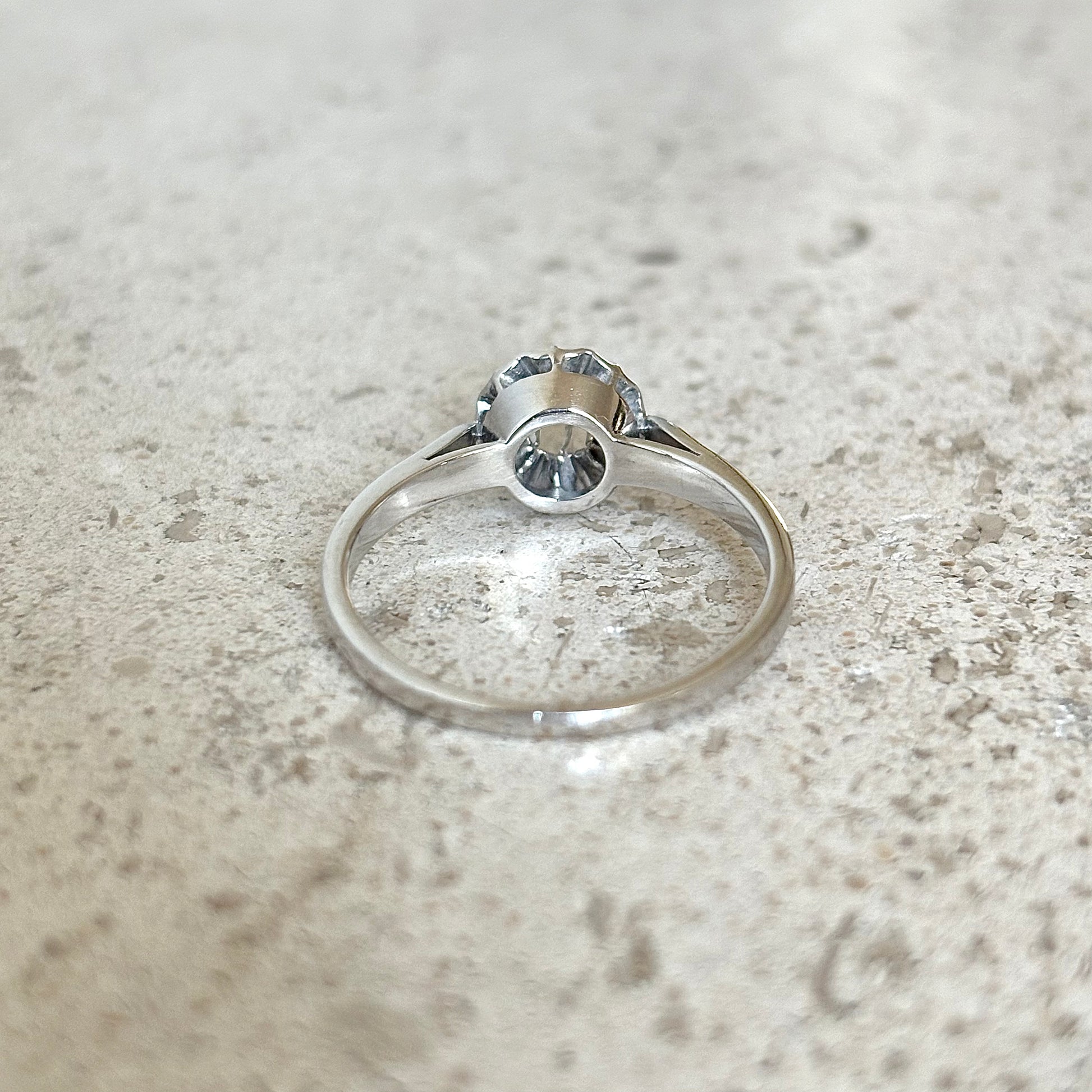 Bague Solitaire Vintage - Or Blanc 750 & Diamant