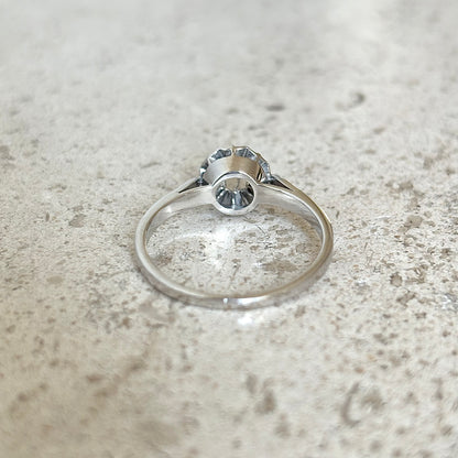 Bague Solitaire Vintage - Or Blanc 750 & Diamant