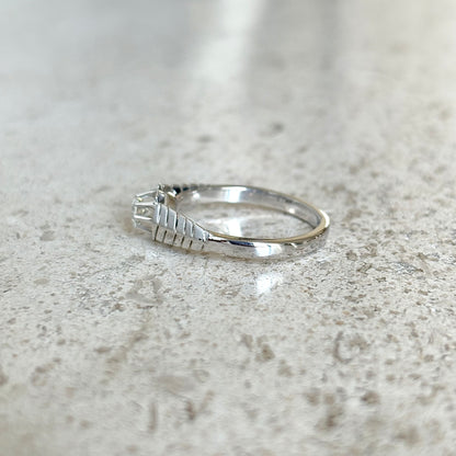 Bague Solitaire Vintage - Or Blanc 750 & Diamant