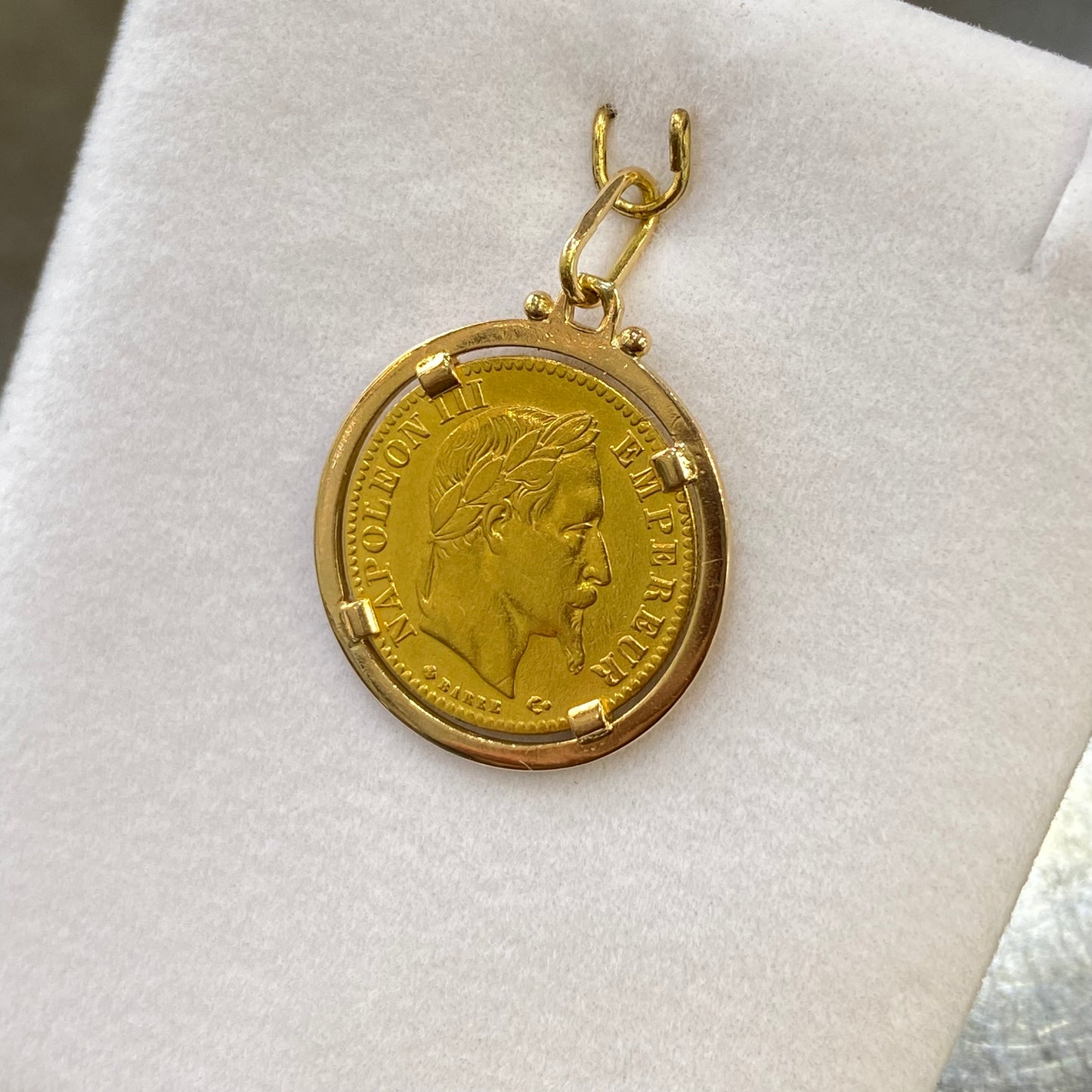 Pendentif Pièce - Or Jaune 750 & Pièce 10 Francs Napoléon