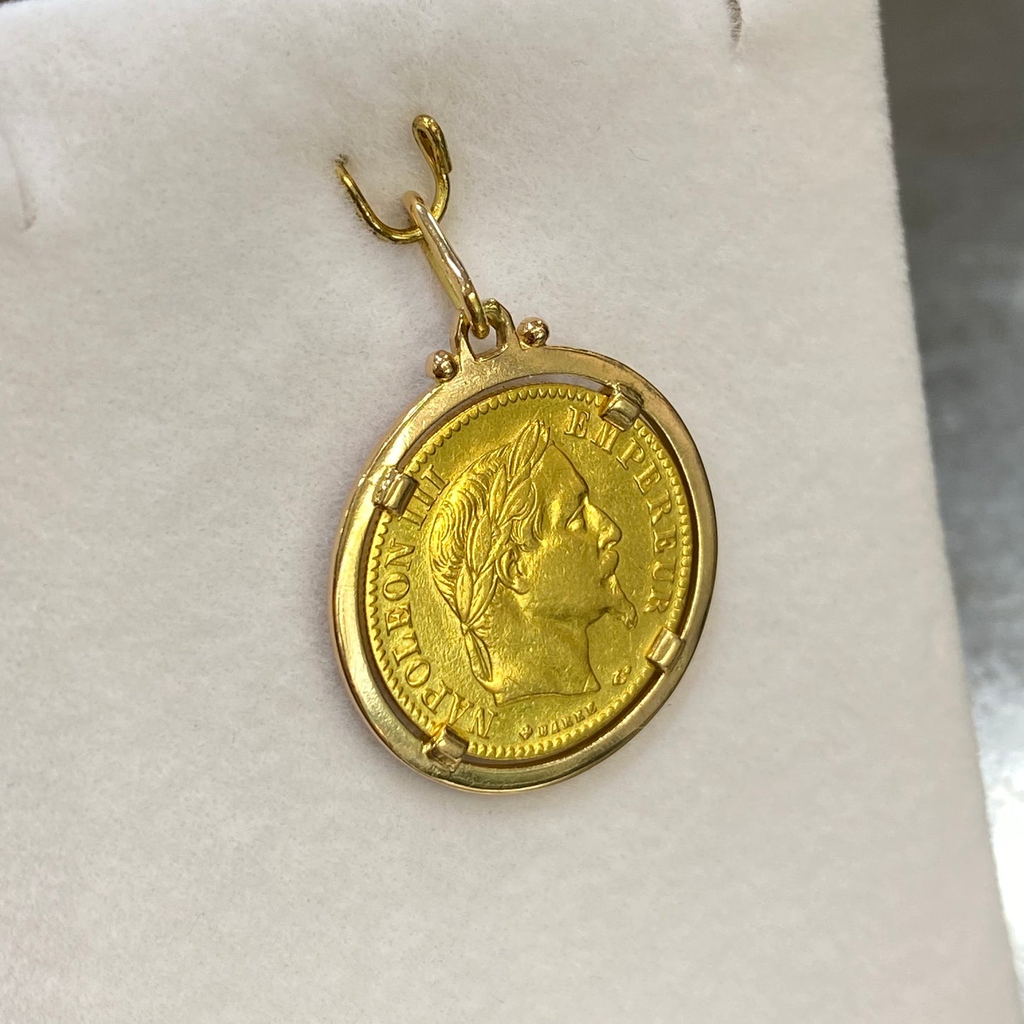 Pendentif Pièce - Or Jaune 750 & Pièce 10 Francs Napoléon