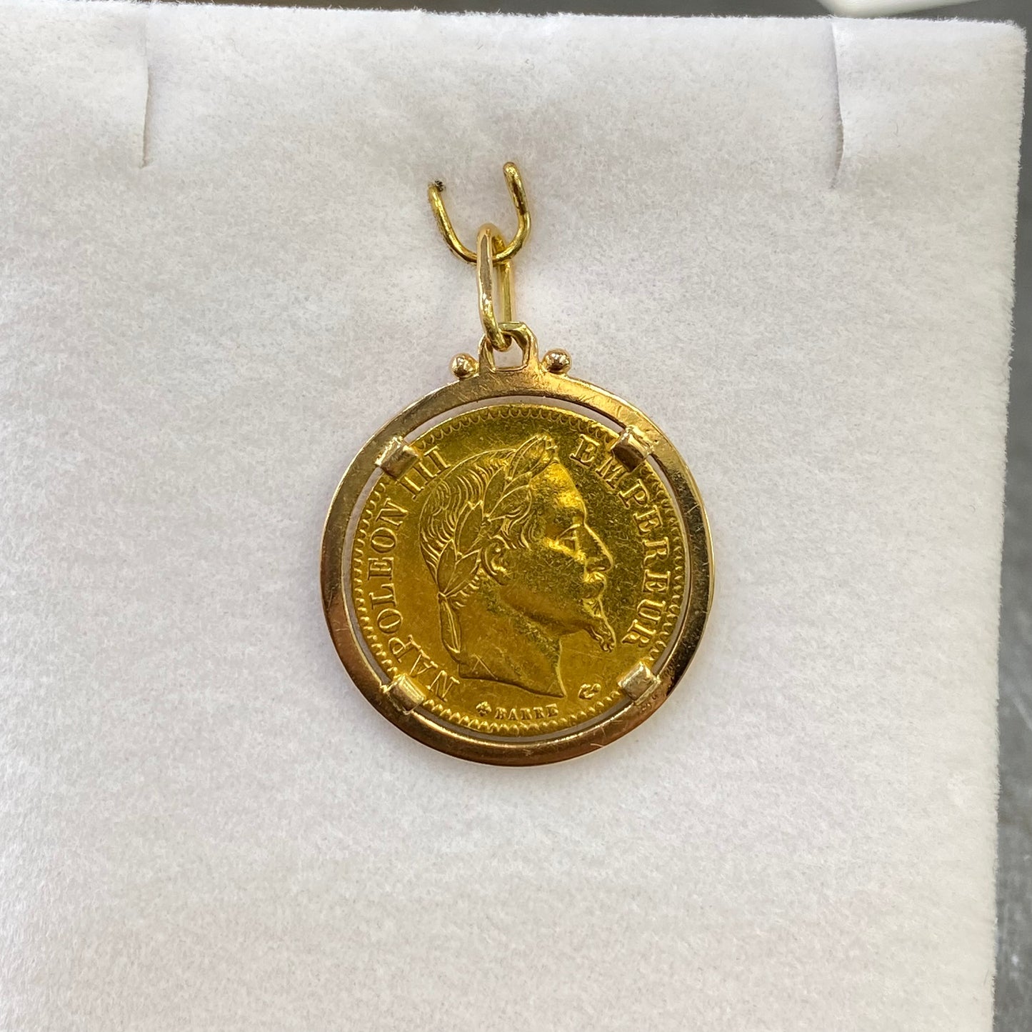 Pendentif Pièce - Or Jaune 750 & Pièce 10 Francs Napoléon