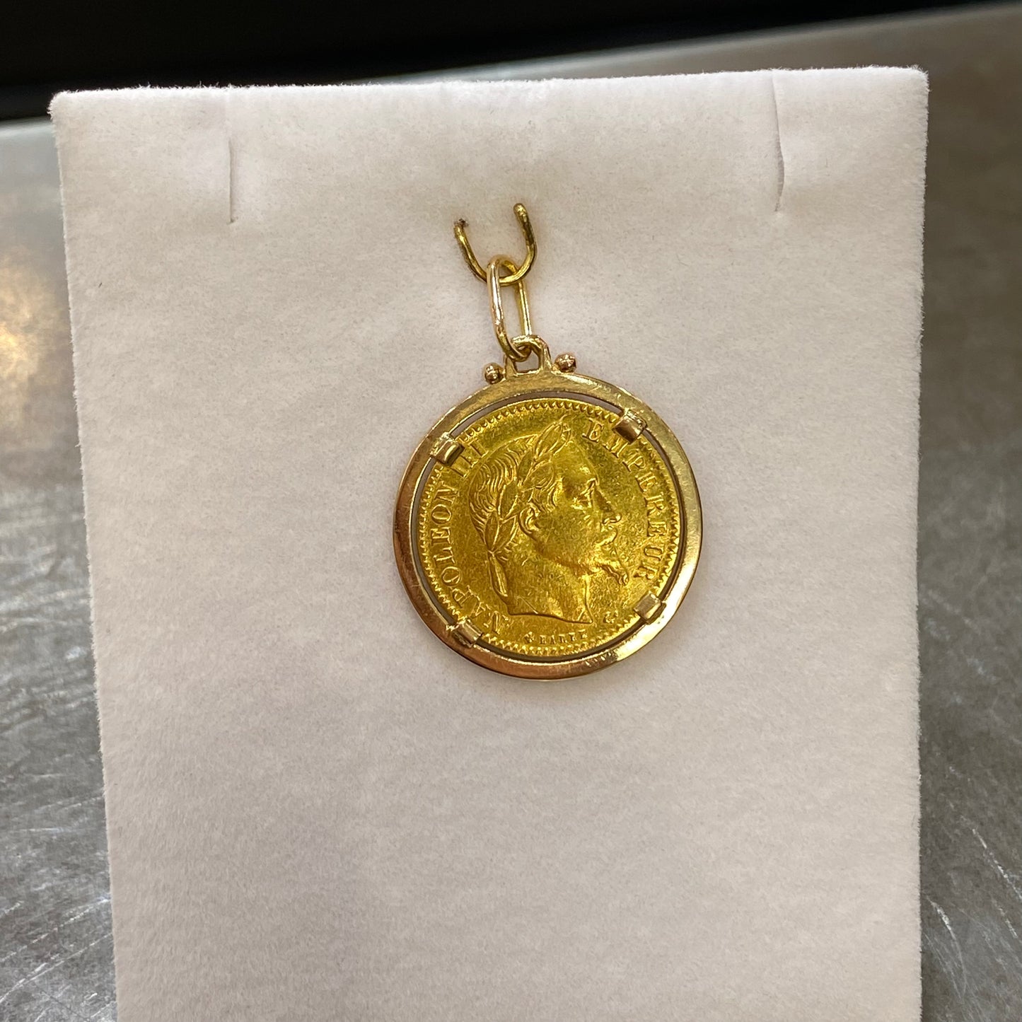 Pendentif Pièce - Or Jaune 750 & Pièce 10 Francs Napoléon