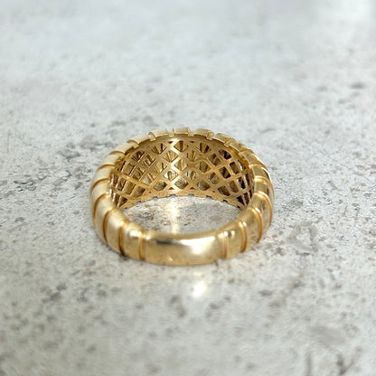 Bague Jonc Godrons - Or Jaune 750