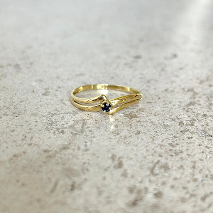 Bague - Or Jaune 750 & Saphir
