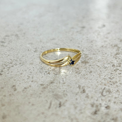 Bague - Or Jaune 750 & Saphir