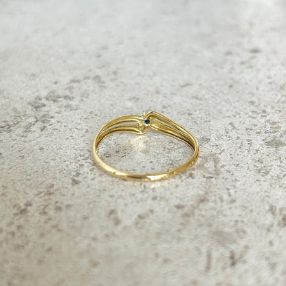 Bague - Or Jaune 750 & Saphir