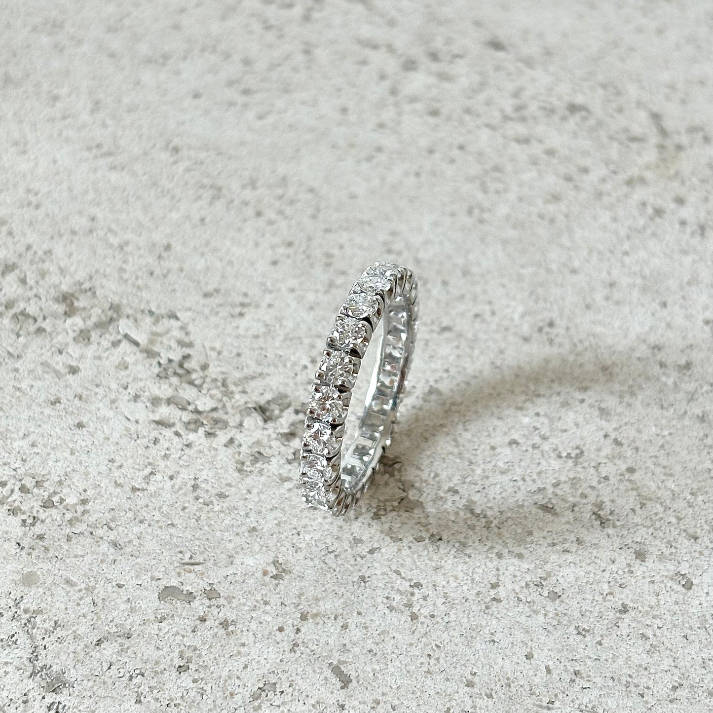 Bague Alliance Tour Complet - Or Blanc 750 & Diamants