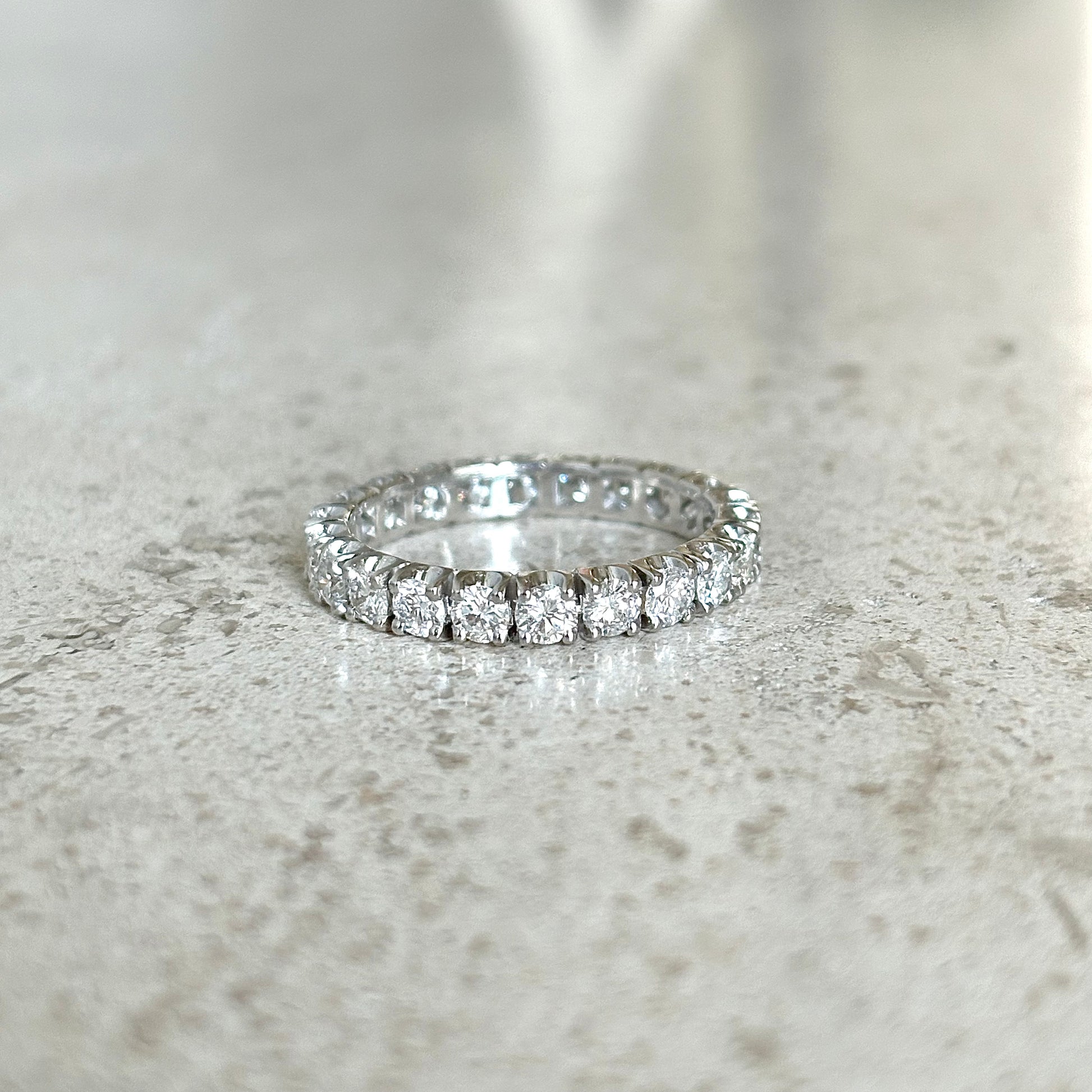Bague Alliance Tour Complet - Or Blanc 750 & Diamants