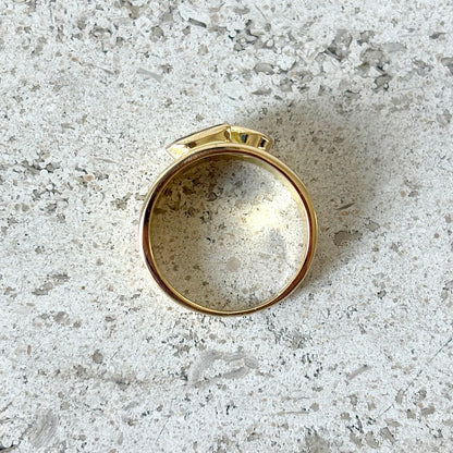 Bague Jonc - Or Jaune 750 & Saphirs