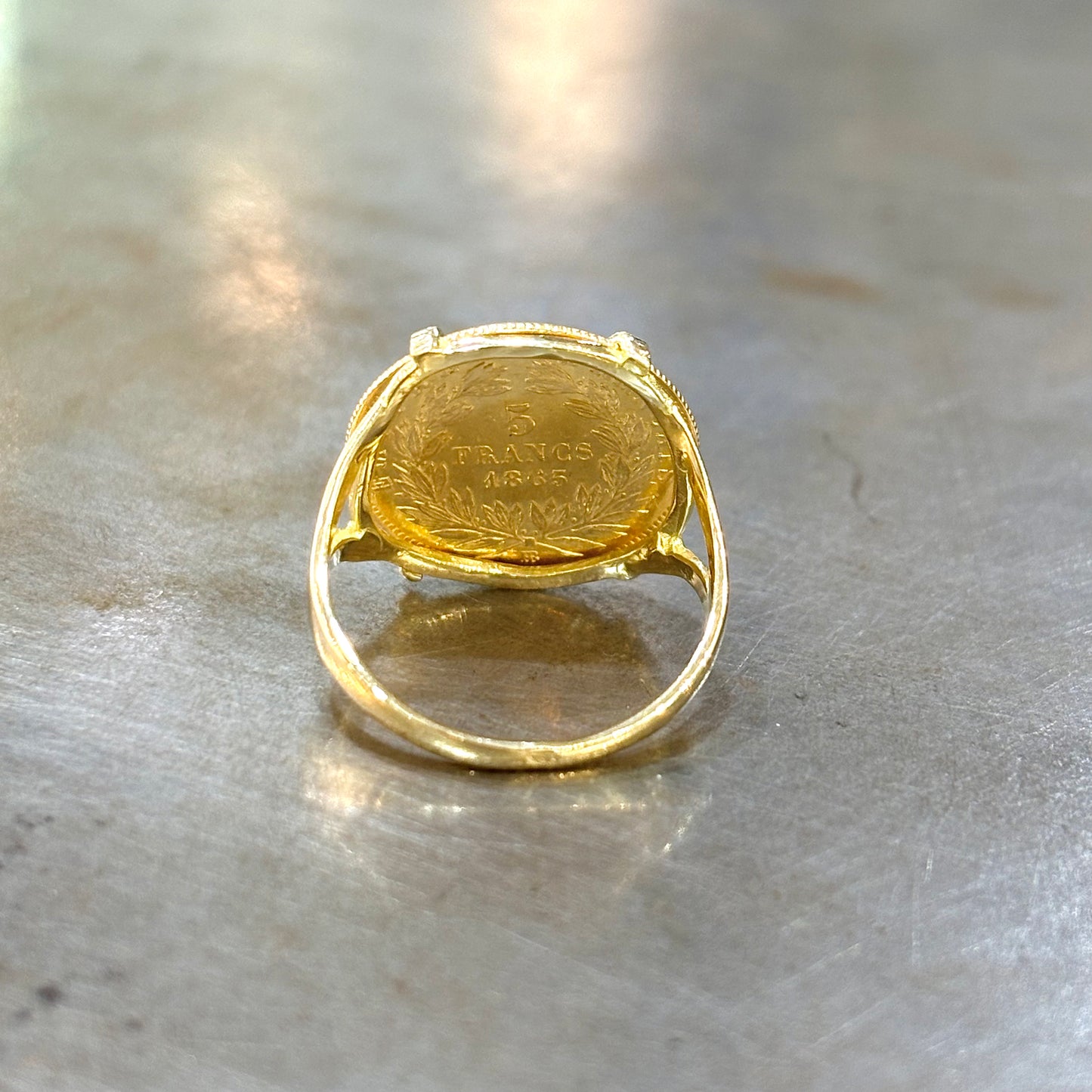 Bague Pièce - Or Jaune 750 & Pièce 5 Francs Napoléon