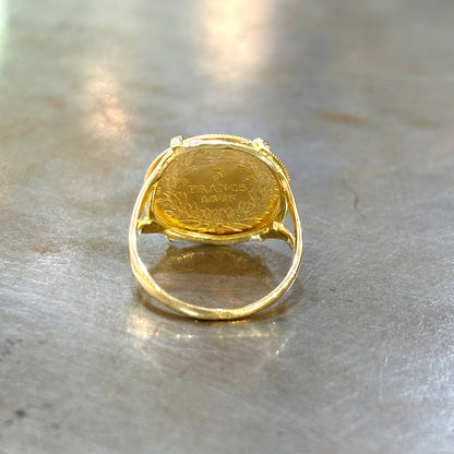 Bague Pièce - Or Jaune 750 & Pièce 5 Francs Napoléon