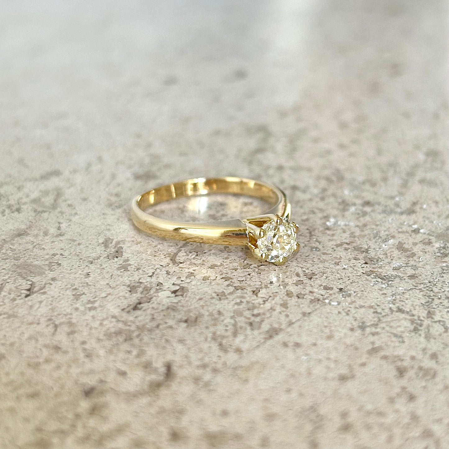 Bague Solitaire Vintage - Or Jaune 750 & Diamant