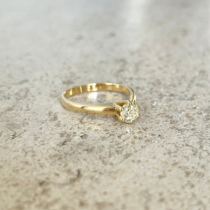 Bague Solitaire Vintage - Or Jaune 750 & Diamant