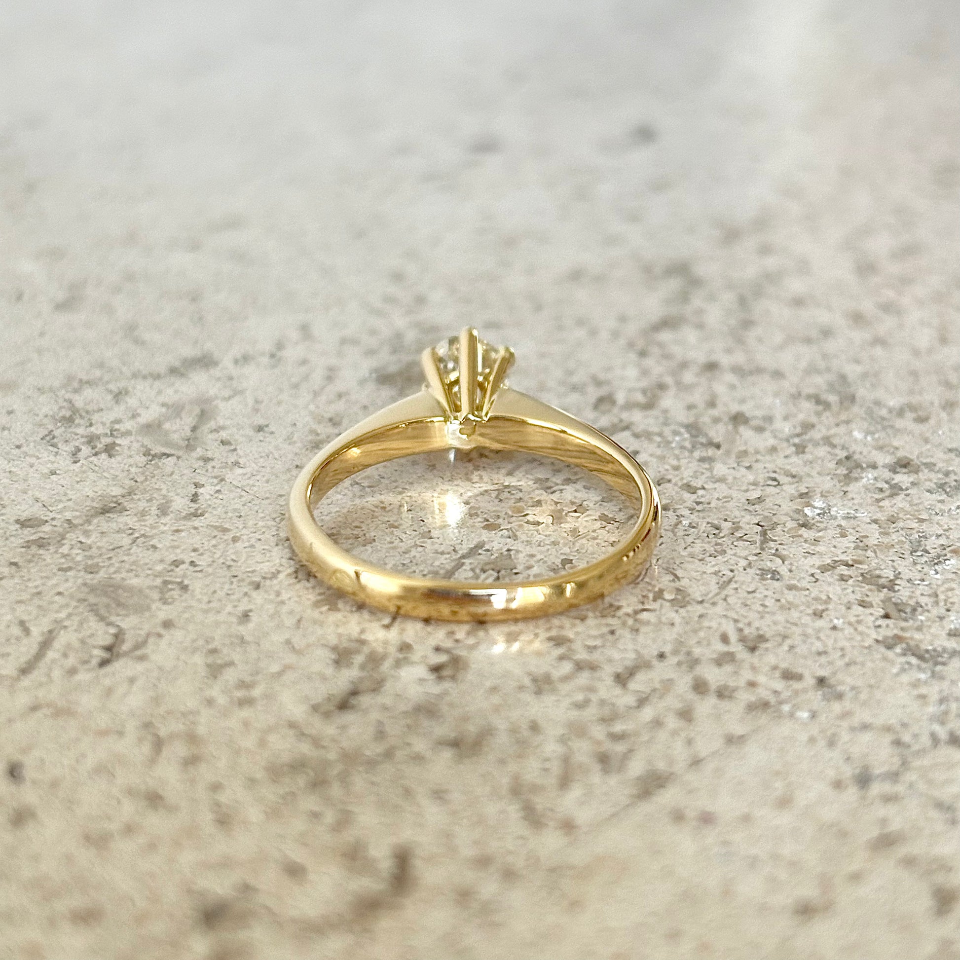 Bague Solitaire Vintage - Or Jaune 750 & Diamant