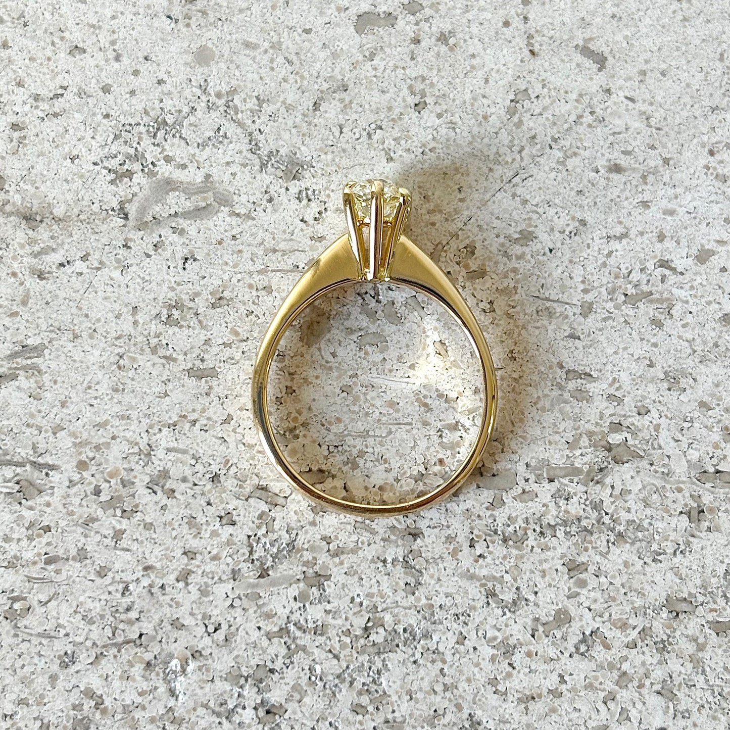 Bague Solitaire Vintage - Or Jaune 750 & Diamant