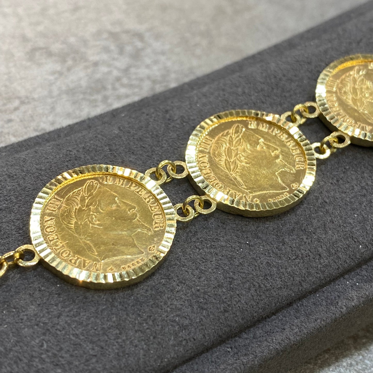 Bracelet Pièce - Or Jaune 750 & 7 Pièces 10 Francs Napoléon