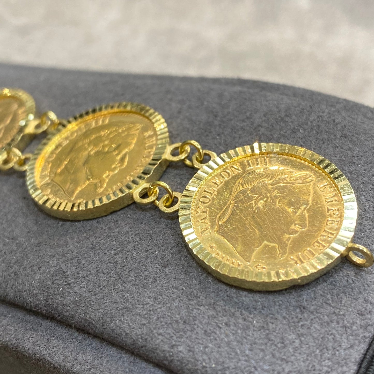 Bracelet Pièce - Or Jaune 750 & 7 Pièces 10 Francs Napoléon