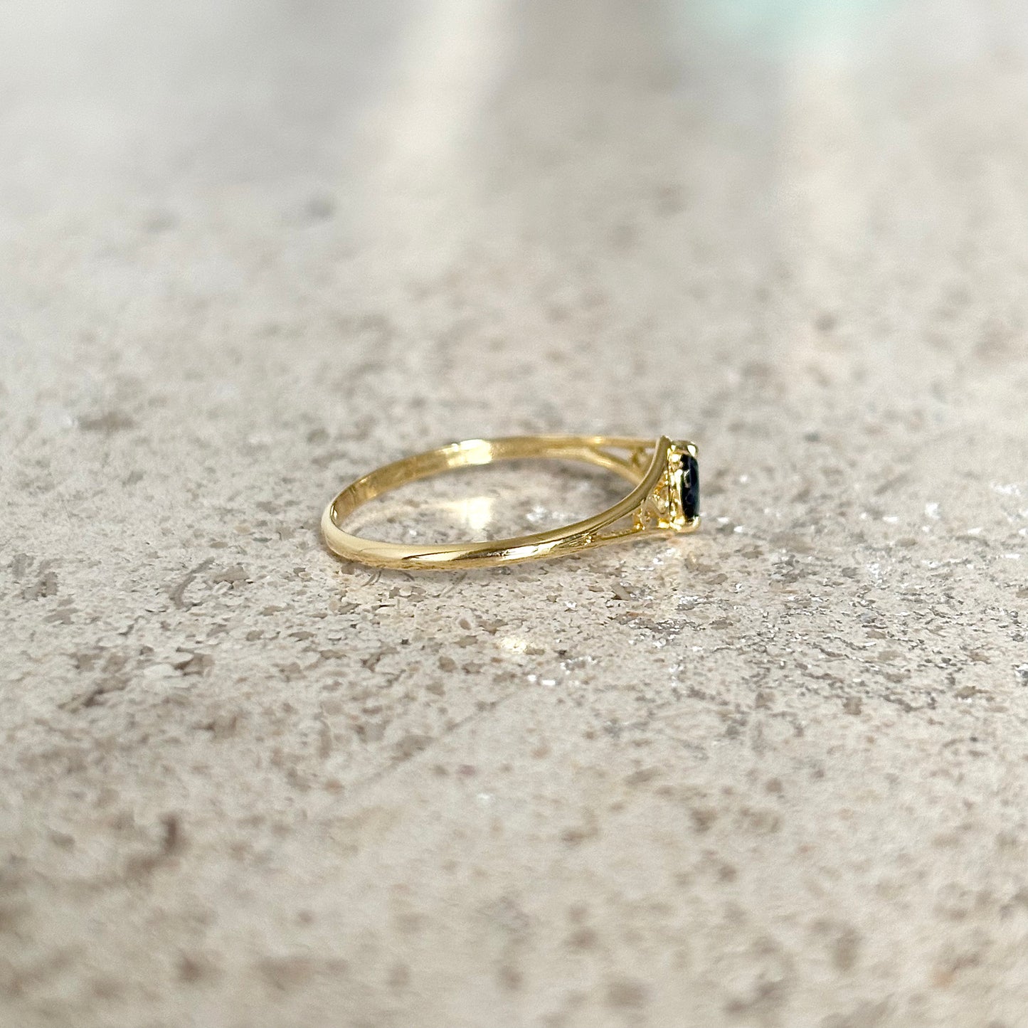 Bague Vintage - Or Jaune 750 & Saphir