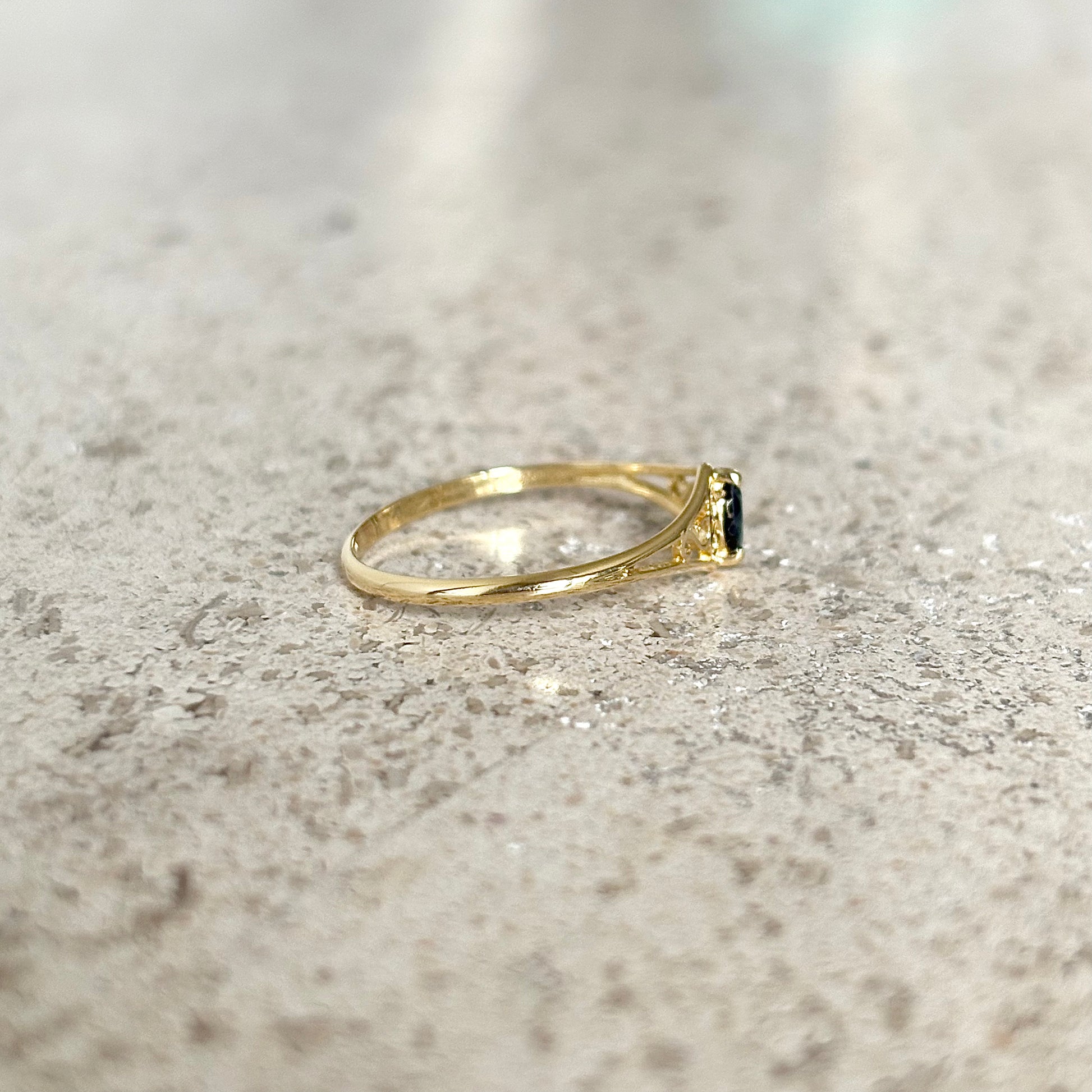 Bague Vintage - Or Jaune 750 & Saphir